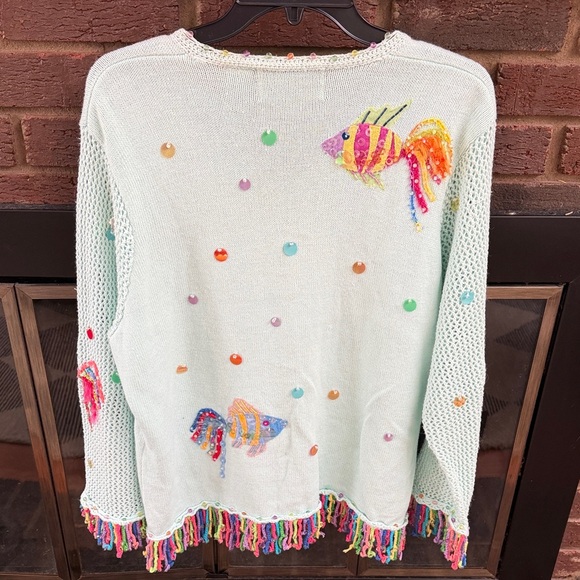 Colorful Fish Cardigan Sweater - Picture 5 of 6